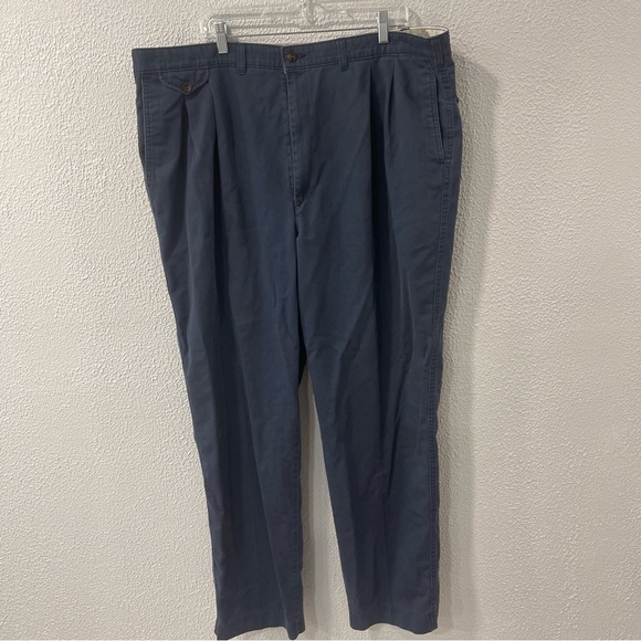 Savane 44 x 32 Blue Straight Flat Front Mens Pants. Button Pockets - Picture 1 of 7